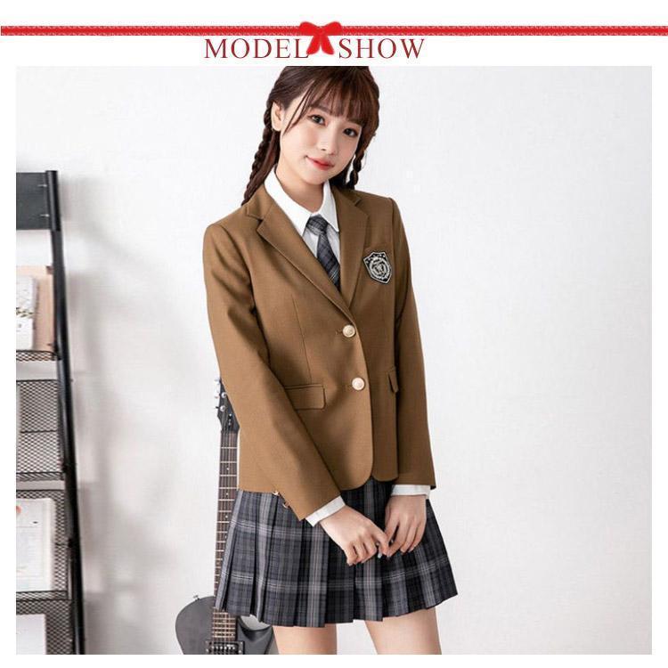 制服ブレザー 2つボタンジャケット ワッペン付き 女子高生 制服ブレザー 2つボタンジャケット ワッペン付き 女子高生
