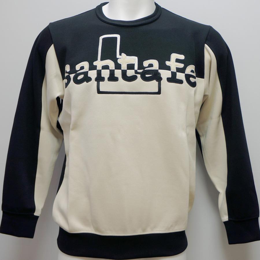 サンタフェ サンタフェ・24 AW 秋冬・ロゴ階段刺繍 丸首 トレーナー(L