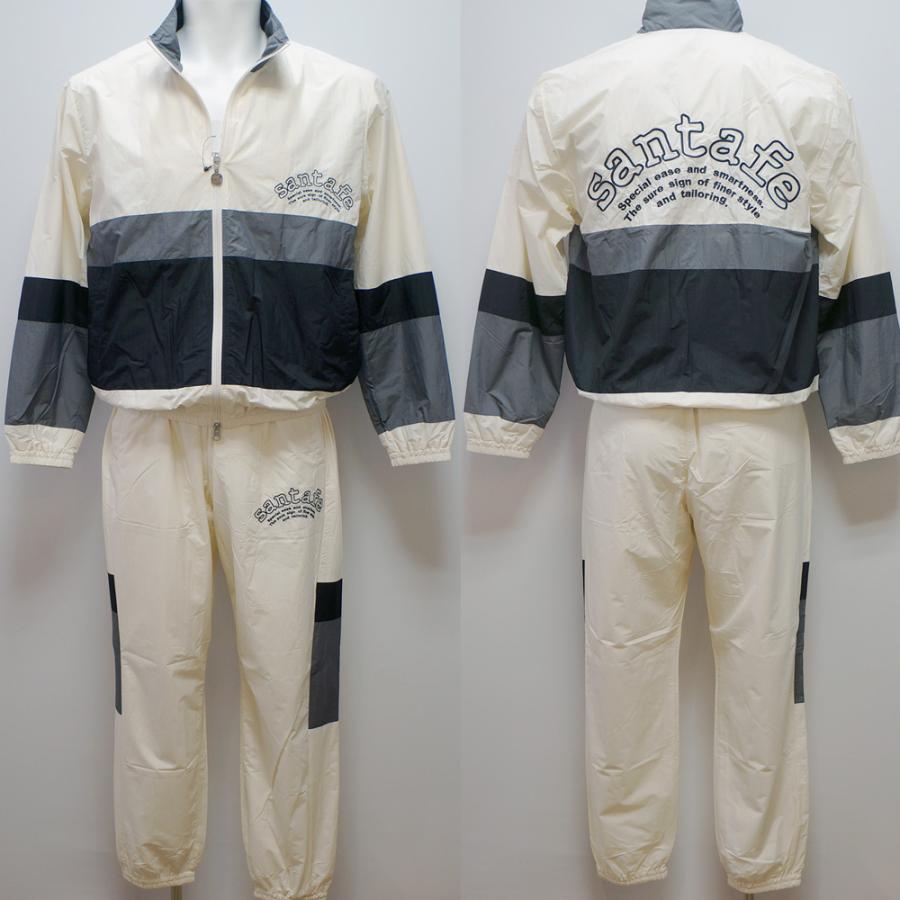 サンタフェ　上下　ホワイト　52 新品 サンタフェ サンタフェ・26 春夏 SS 新作・シャカシャカ ブルゾン 上下