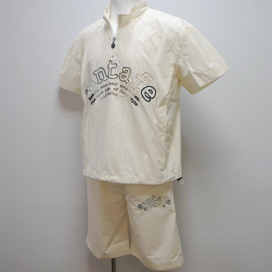 サンタフェ・26 春夏 SS 新作・シャカシャカ 半袖ハーフZIP 短パン 上下(L)(LL)(3L)(4L)26-55403-001　26-55404-001の画像