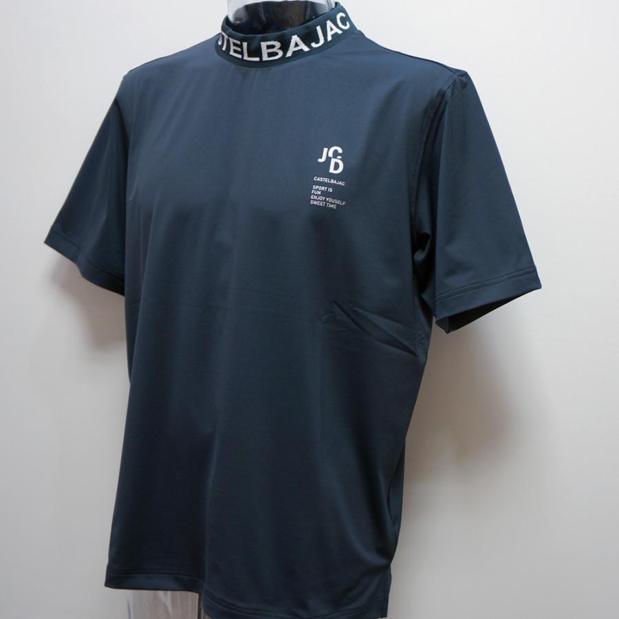 カステルバジャック スポーツ・24 春夏 SS 新作・衿ロゴ モックネック 半袖Tシャツ(L)(LL)7234272108-99｜aldo-youhin｜03