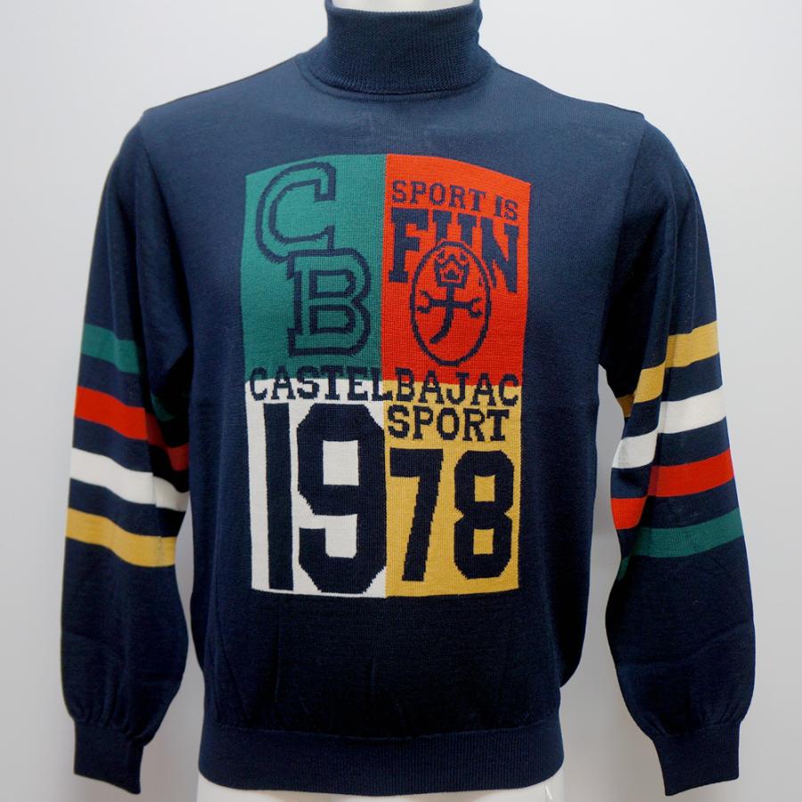 ゴルフ CASTELBAJAC SPORT タートルネックセーター ネイビー（Mサイズ）