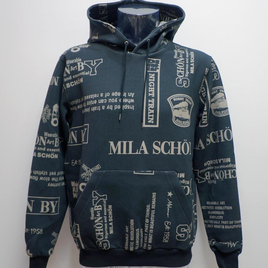mila schon (schon)by schon・23 秋冬 AW 新作・ロゴ転写 パーカー(L 