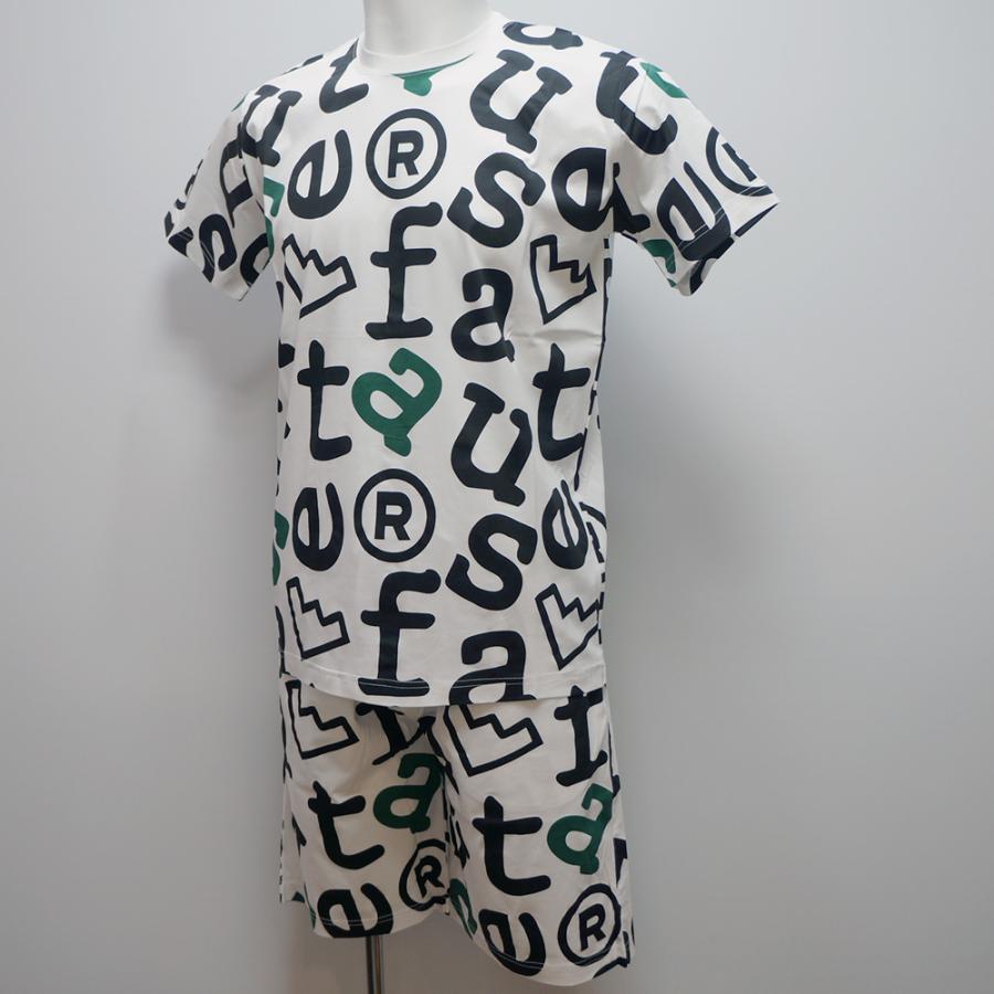 サンタフェ・26 春夏 SS 新作・コットンスムース ロゴ総柄 半袖Tシャツ 短パン 上下(L)(LL)(3L)(4L)26-85408-001 26-85409-001の画像
