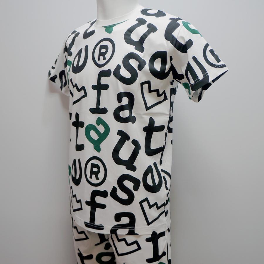 サンタフェ・26 春夏 SS 新作・コットンスムース ロゴ総柄 半袖Tシャツ 短パン 上下(L)(LL)(3L)(4L)26-85408-001 26-85409-001の画像