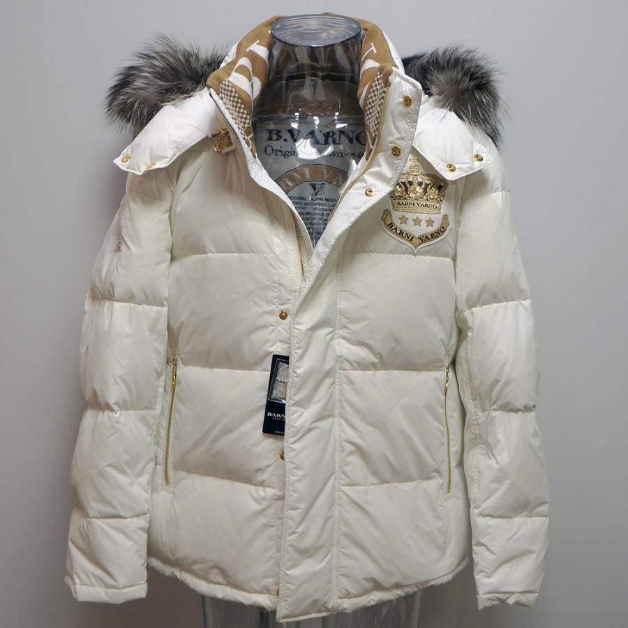 バーニヴァーノ・21 秋冬 AW 新作(L)ファー付き王冠刺繍 ダウン