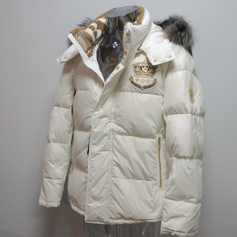 バーニヴァーノ・21 秋冬 AW 新作(L)ファー付き王冠刺繍 ダウン