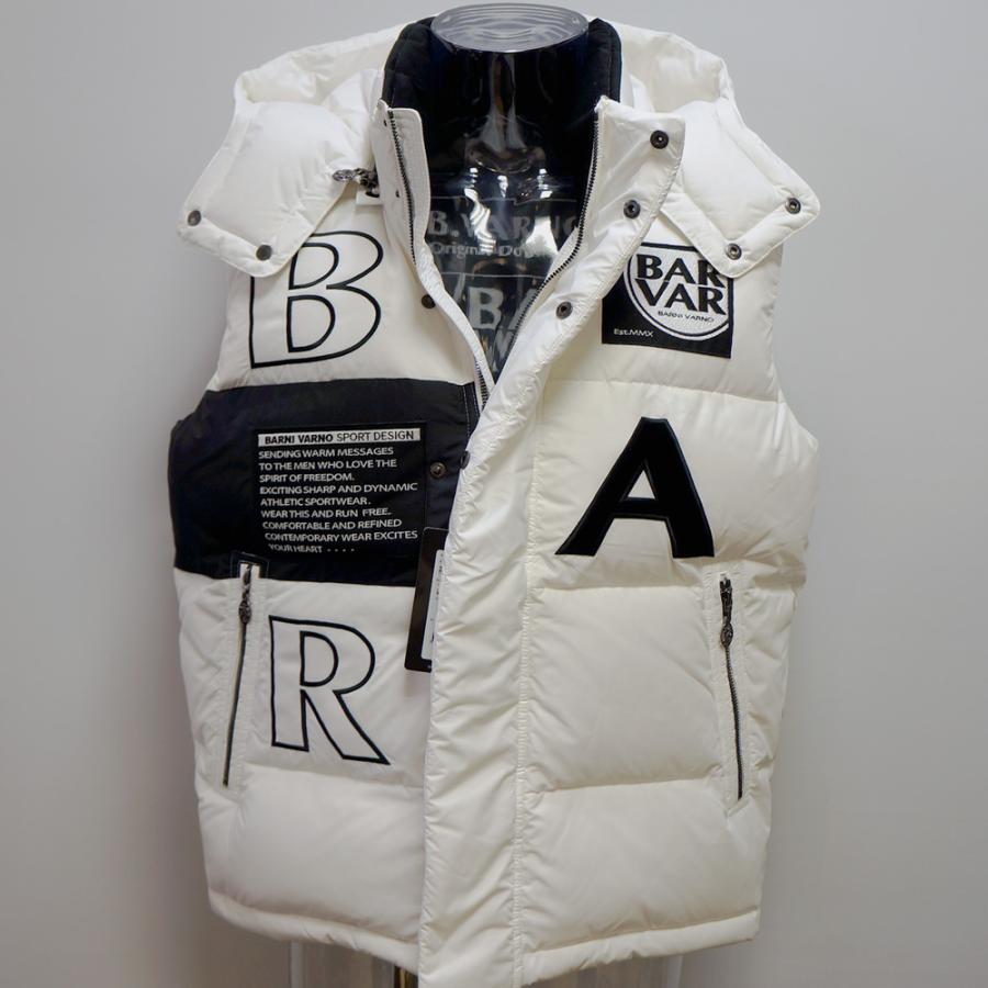 バーニヴァーノ・22 秋冬 AW 新作(M)(L)BAR柄 ダウンベスト(M)(L)BAW