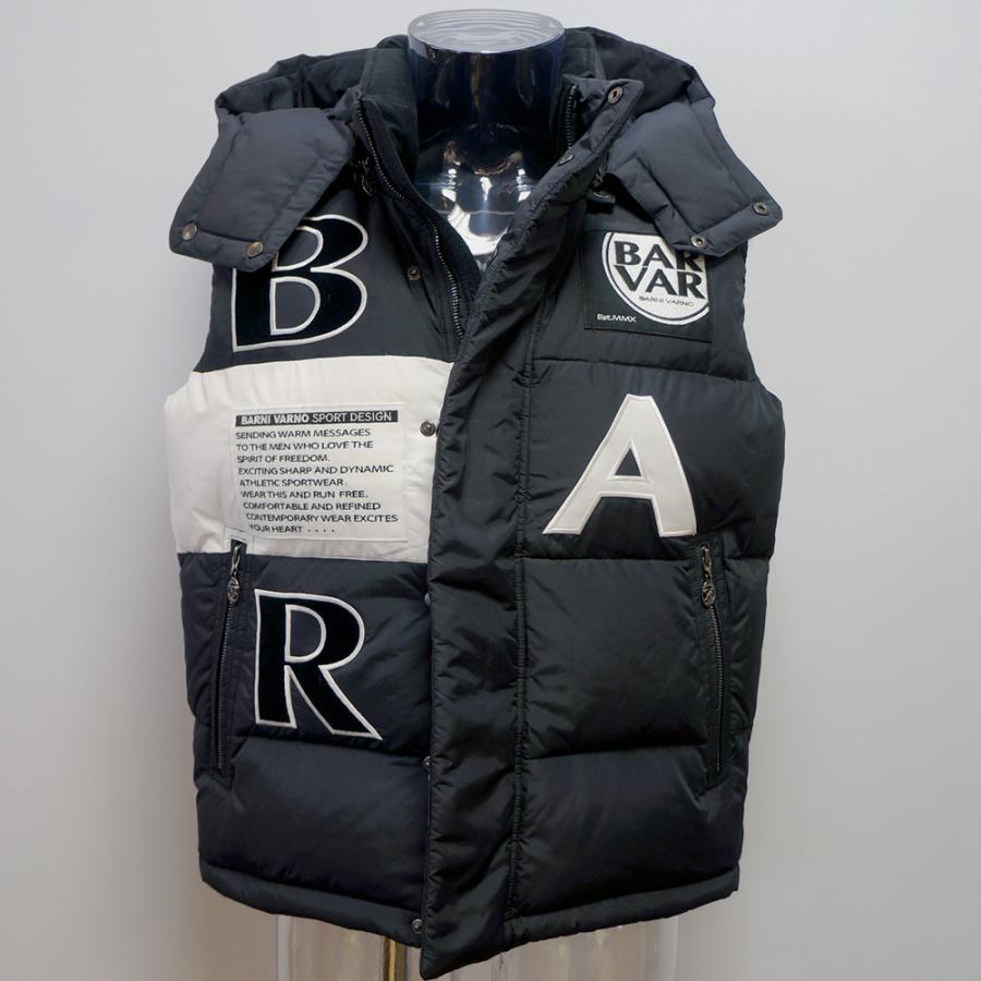 バーニヴァーノ・22 秋冬 AW 新作(3L)BAR柄 ダウンベスト(3L)BAW 