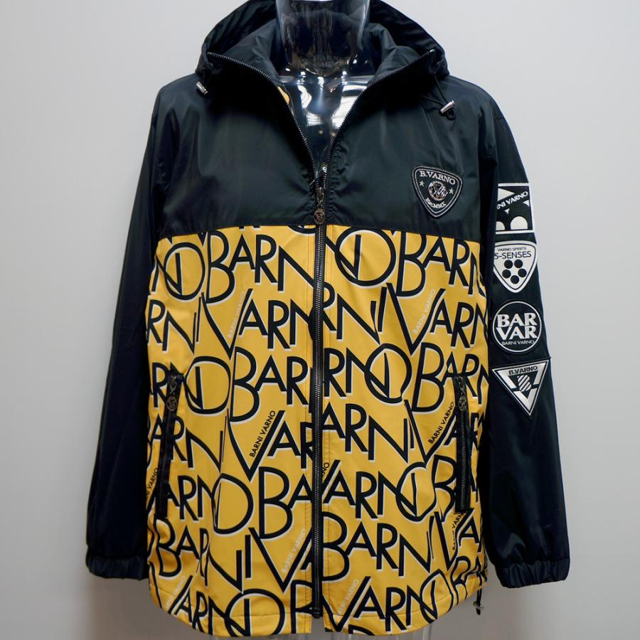 バーニヴァーノ・23 秋冬 AW 新作(LL)ロゴプリント切り替え ウインド  