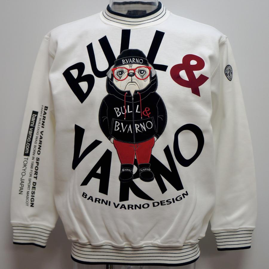 barni varno トレーナー バーニヴァーノ・23 秋冬 AW 新作(LL)ブル刺繍 トレーナー (LL)BAW