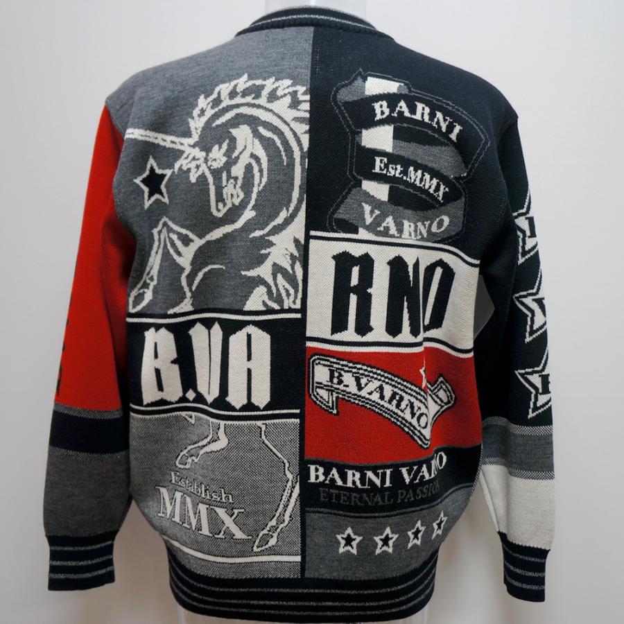 BARNI VARNO バーニヴァーノ ゴージャス ユニコーン 総柄 セーター BARNI VARNO バーニヴァーノ ゴージャス ユニコーン 総柄