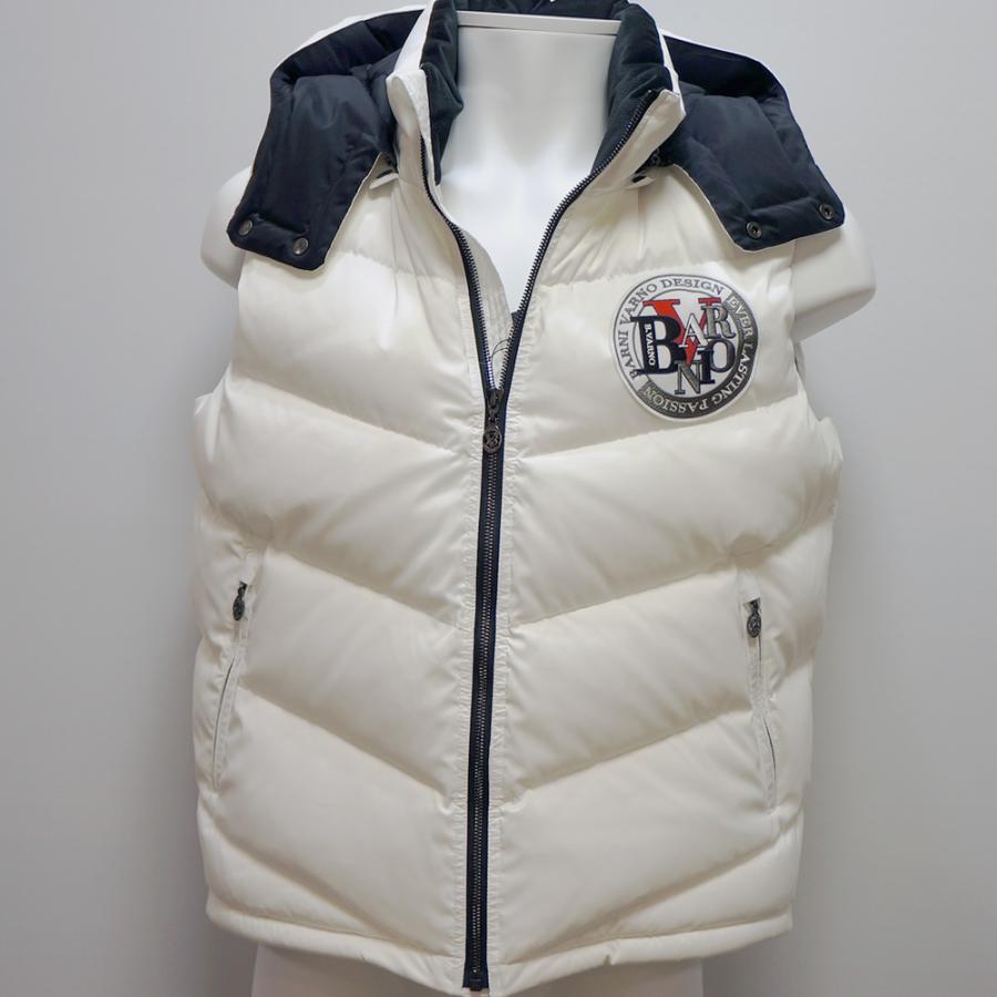 バーニヴァーノ・24 秋冬 AW 新作(L)ロゴ刺繍 ダウン ベスト(L)BAW