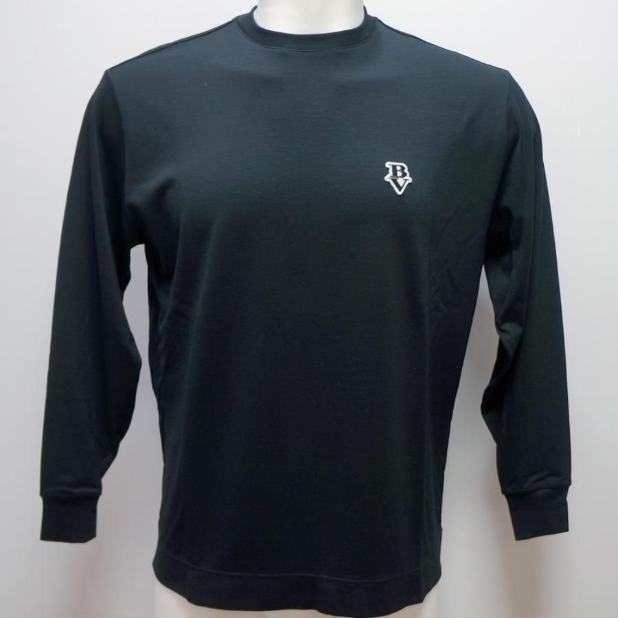 バーニヴァーノ・25 秋冬 AW 新作(3L)ポンチ素材 丸首 長袖Tシャツ(3L 