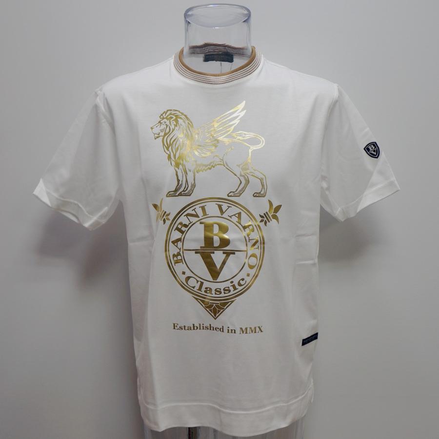 バーニヴァーノ・ライオンゴールドプリント 半袖Tシャツ(M)(L) 20 春夏 