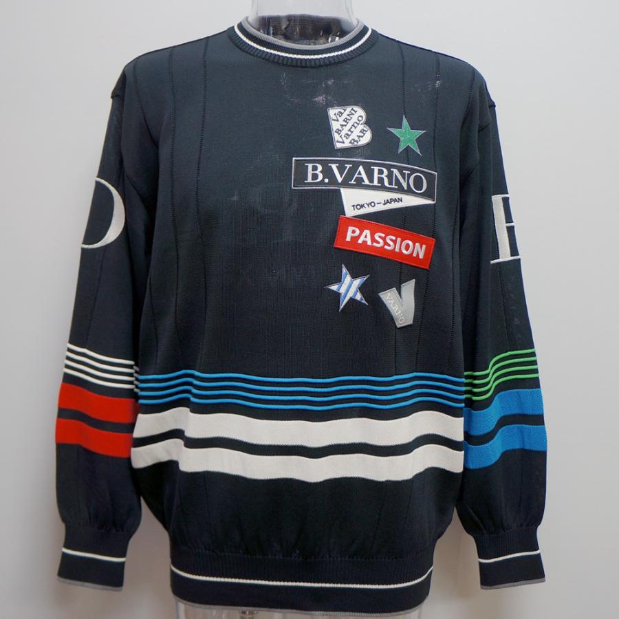 バーニヴァーノ・ロゴワッペン 長袖 サマーセーター(L) 22 春夏 SS