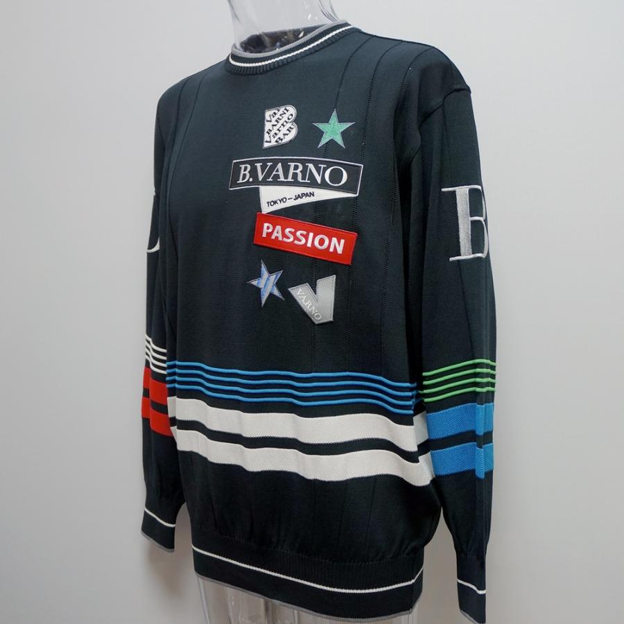 バーニヴァーノ・ロゴワッペン 長袖 サマーセーター(L) 22 春夏 SS