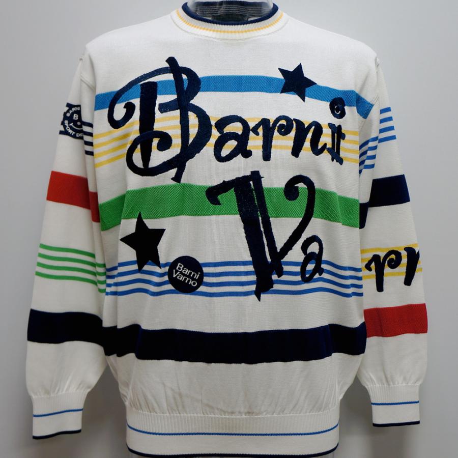 バーニヴァーノ スプリング サマー セーター LL barni varno バーニヴァーノ・ロゴ刺繍 長袖 サマーセーター(LL) 23 春夏 SS 新作