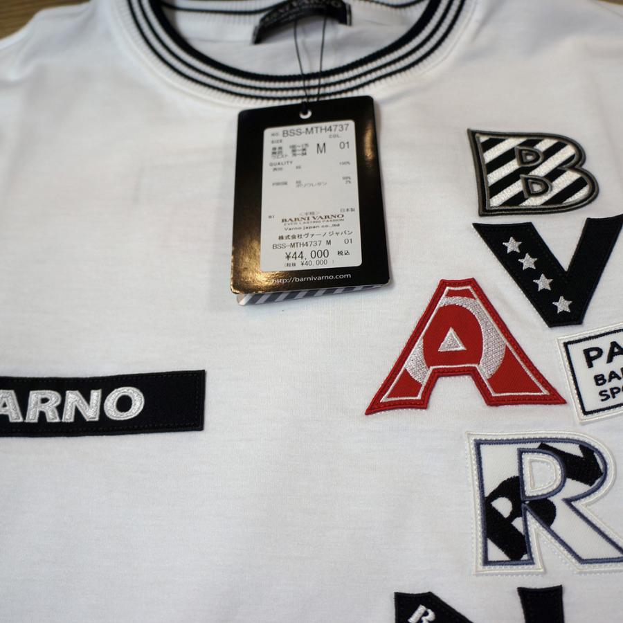 バーニヴァーノ・ロゴワッペン 半袖Tシャツ(M)(L) 23 春夏 SS 新作 BSS-MTH4737-01 BARNI VARNO (M)(L)｜aldo-youhin｜05