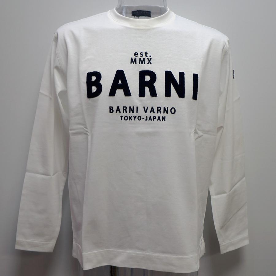 バーニヴァーノ・ギザンティシルケット天竺 サガラ刺繍 長袖Tシャツ(3L