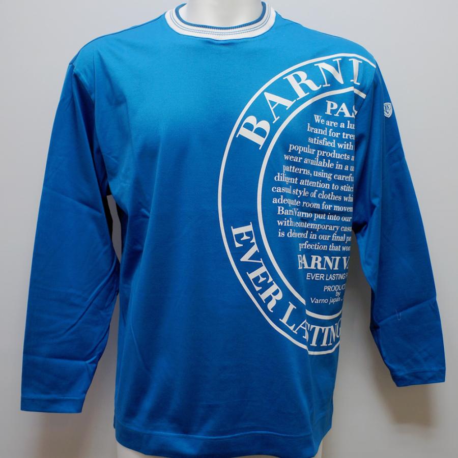 BARNI VARNO 長袖カットソー ホワイト Lサイズ バーニヴァーノ 特大エンブレムプリント 長袖Tシャツ(L) 25 春夏 SS