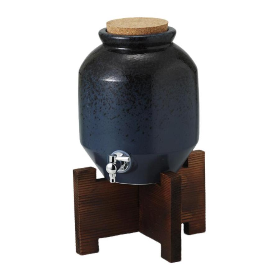 焼酎サーバー 陶器製 木製台付き 楽天市場】信楽焼 3600cc 古信楽 大型焼酎サーバー（焼き杉木台