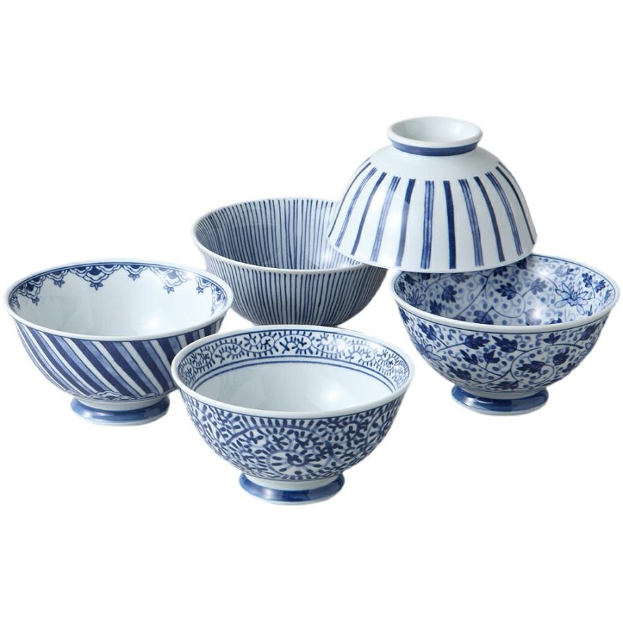 有田焼 和山 絵変わり飯碗揃 波佐見焼 5客セット ご飯茶碗 お