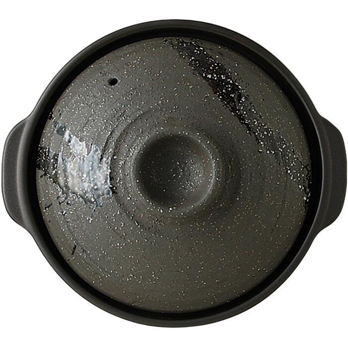 土鍋 光洋陶器 石目 彗星 深鍋 直火のみ#サイズ:9号（3〜4人用）3.01L満水 美濃焼 日本製 鍋 陶器 耐熱 おしゃれの画像