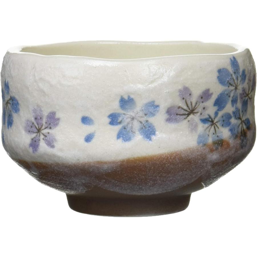 抹茶碗 抹茶茶碗 平安桜 ミニ抹茶 ブルー 陶器 美濃焼 日本製 抹茶椀