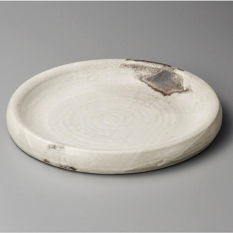 熱い販売 灰釉粉引12.3台皿 盛皿 大皿 陶器 日本製 美濃焼 器 皿