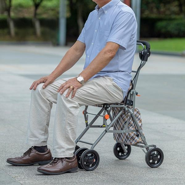 シルバーカー RK-01022 軽量 シルバーカー 座れる 高齢者 歩行 ラクーノウォーカー RK-01022 楽々健