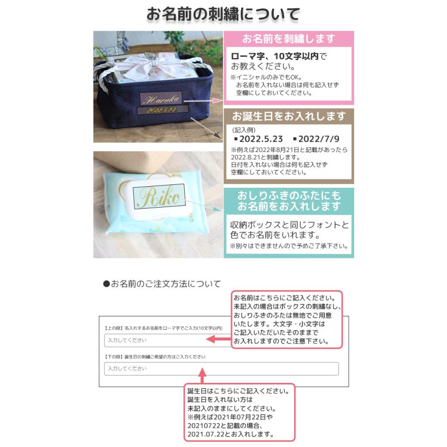 出産祝い デニム ずっと使えるおむつケーキ ボックス　ラルフローレン 靴下 バスケット 名入れ 刺繍 ストッカー ケース　B80の画像