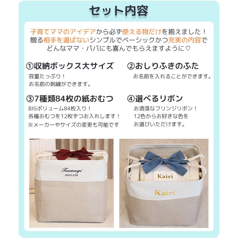 出産祝い おむつ63枚 ずっと使えるおむつケーキ ボックス BIG 大きい