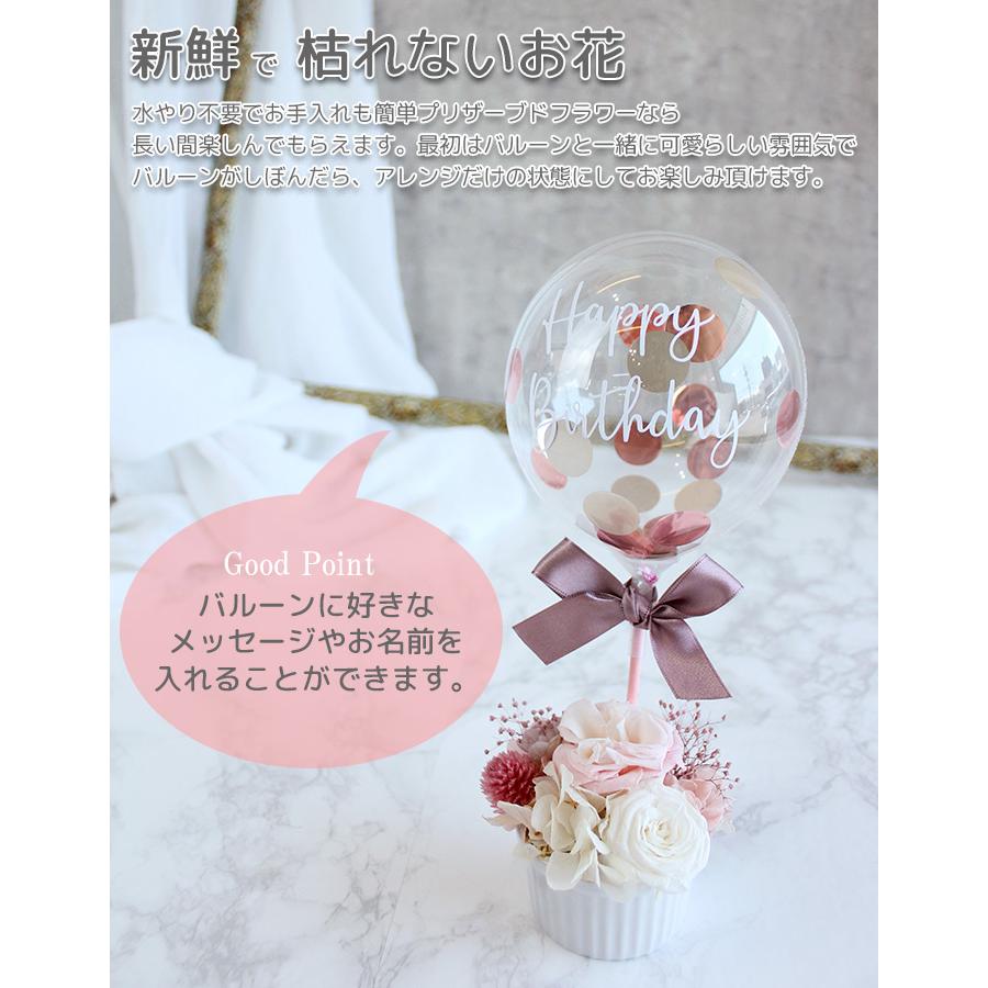 プリザーブドフラワー バルーンココット 誕生日 プレゼント