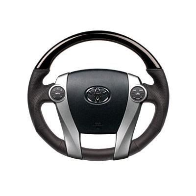 REAL(レアル)ステアリング【30プリウス/プリウスα/アクア】ブラック  