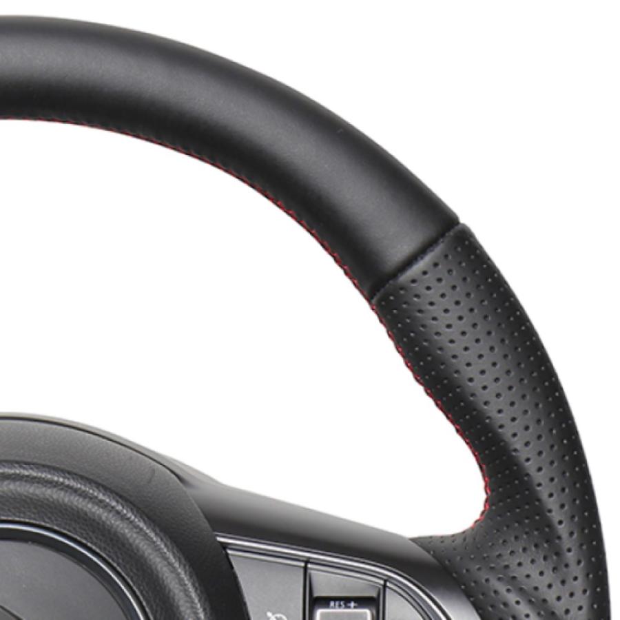 REAL ステアリングホイール 品番：SZA-LPB-RD スイフトスポーツ スイフトスポーツ(ZC33S)/スイフト(ZC83S他)【オールレザー