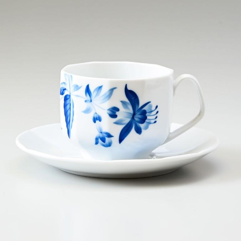 chi　ロイヤルコペンハーゲン ブルーフルーテッド ハーフレース コーヒーカップ&ソーサー