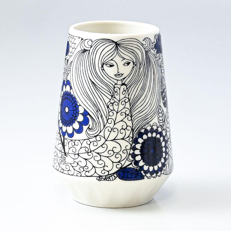 ARABIA（アラビア） パストラーリ ブルー ベース 花瓶 13cm 1051309