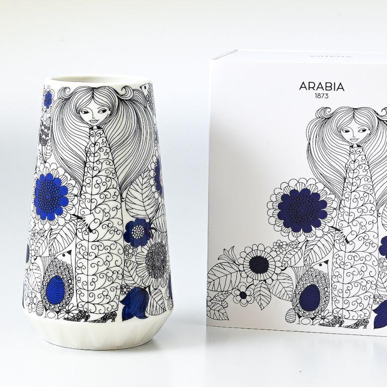 ARABIA（アラビア） パストラーリ ブルー ベース 花瓶 19cm 1051310