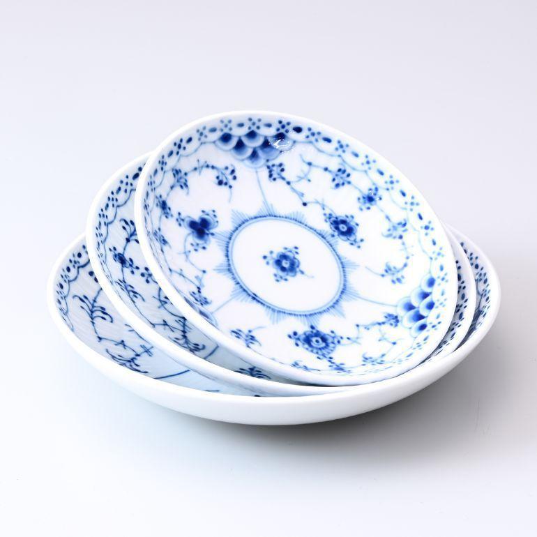 美品】ロイヤルコペンハーゲンブルーフルーテッドハーフレース 619 6枚