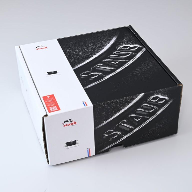 新品未使用staubピコココット箱あり Staub（ストウブ） ピコ ココット ラウンド 22cm 鋳物 ホーロー 鍋