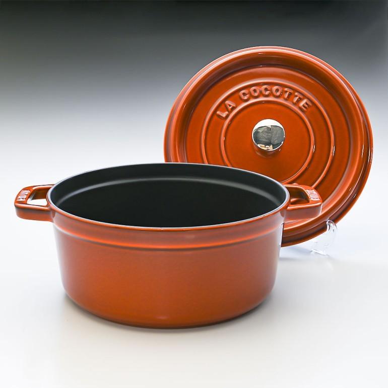 Staub ストウブ ピコ ココット ラウンド 24cm 鋳物 ホーロー 鍋 なべ  