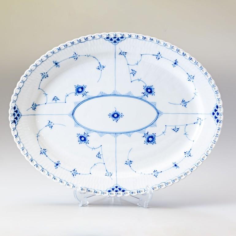 【1/12まで値下げ】RCブルーフルーテッド フルレース オーバルディッシュ ROYAL COPENHAGEN（ロイヤルコペンハーゲン） ブルーフルーテッド フル