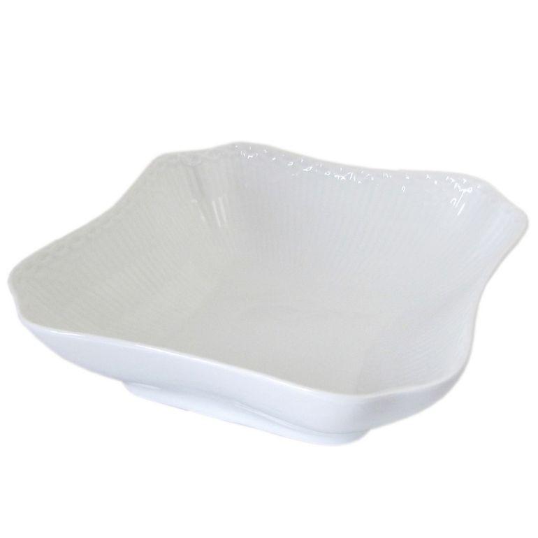 ロイヤルコペンハーゲン ホワイトフルーテッドハーフレース スクエアボウル 未使用 ROYAL COPENHAGEN (ロイヤル・コペンハーゲン) スクエアボウル