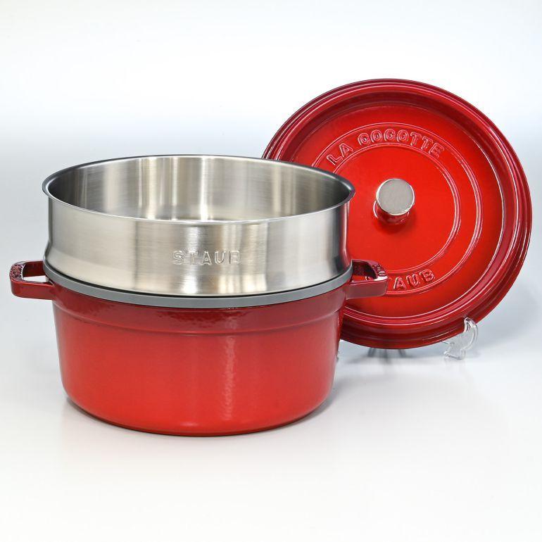 ストウブ ピコ ココット ラウンド 26cm スチーマーセット 鋳物