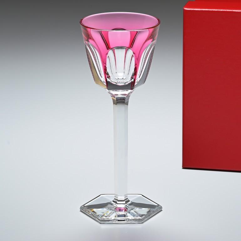 バカラ Baccarat グラス ワイングラス 19cm アルクールライン RHINE ローズ ピンク 1201135｜alevelshop