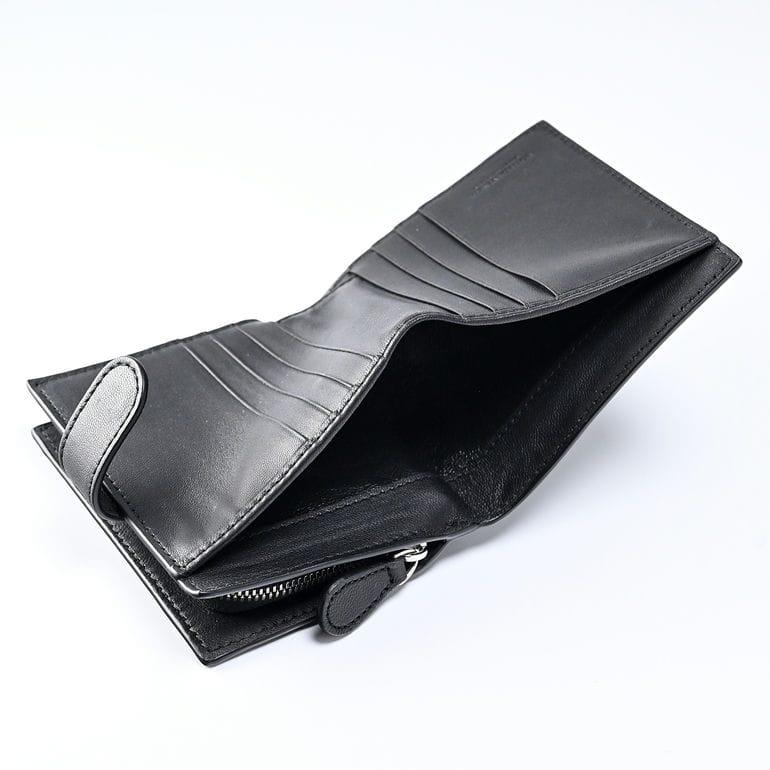 美品 現行 ボッテガヴェネタ カセット 二つ折り財布 グレー イントレチャート BOTTEGA VENETA ボッテガヴェネタ 二つ折り財布 イントレ
