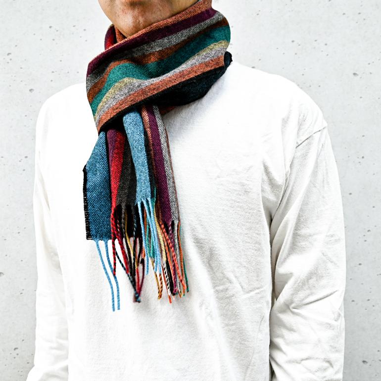 Paul Smith ポールスミス マフラー ストライプ ラムウール95 Paul Smith ポールスミス マフラー ストライプ ラムウール95