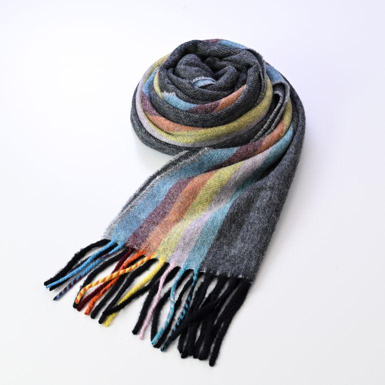 【新品】Paul smithリバーシブルマフラー ストライプ ドット大判 新品】Paul smithリバーシブルマフラー ストライプ ドット大判 新品