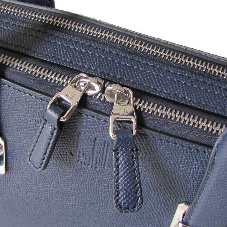 ダンヒル dunhill ビジネスバッグ メンズ ブリーフケース カドガン スリム ダブル ドキュメントケース NAVY ネイビー DU18F3415CA410の画像